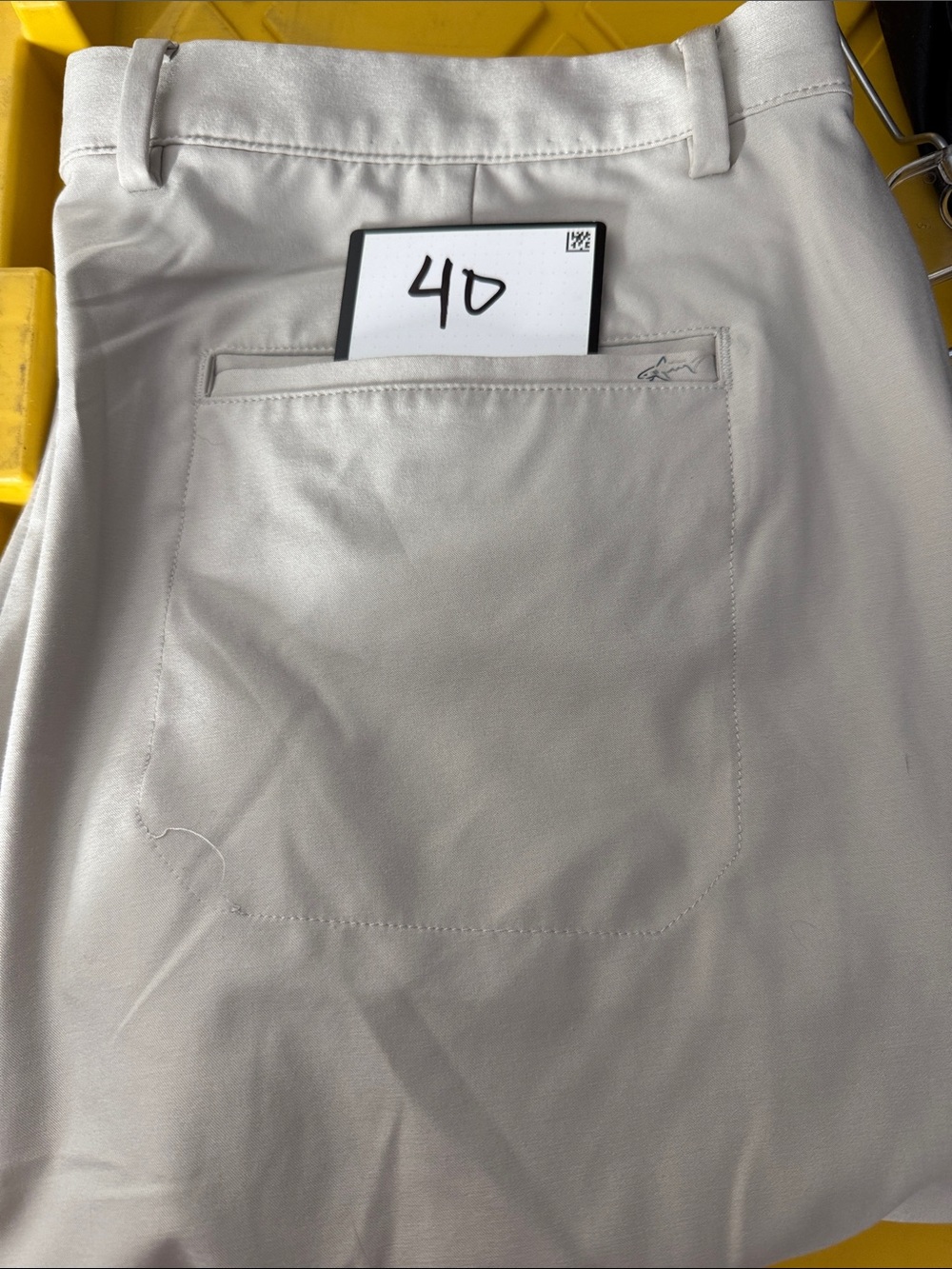 Greg Norman Shark tan golf pants